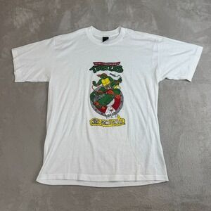 Vintage 90s TMNT  Teenage Mutant Ninja Turtles Movie Shirt Mens M White Preowned